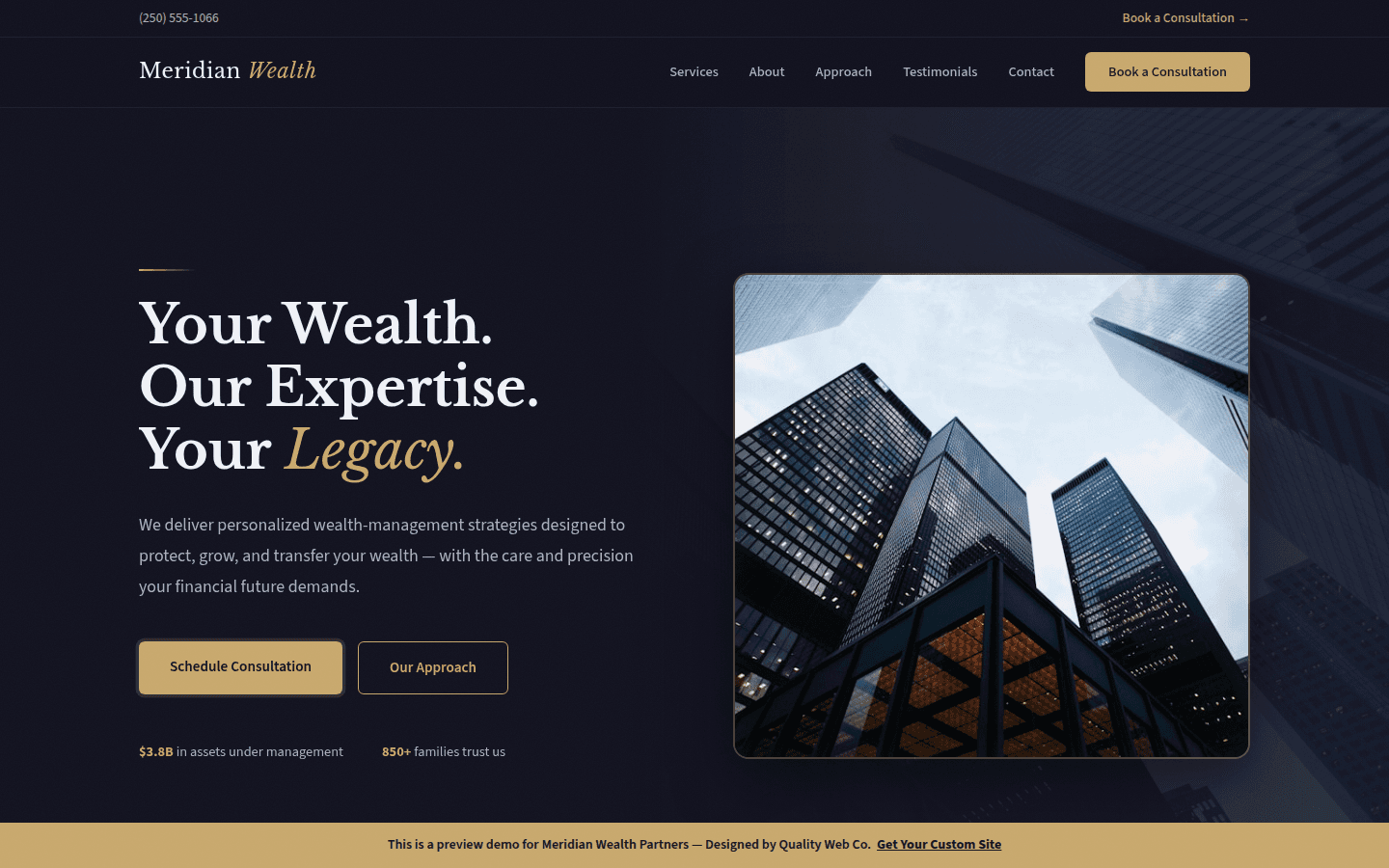 Meridian Wealth Partners website preview
